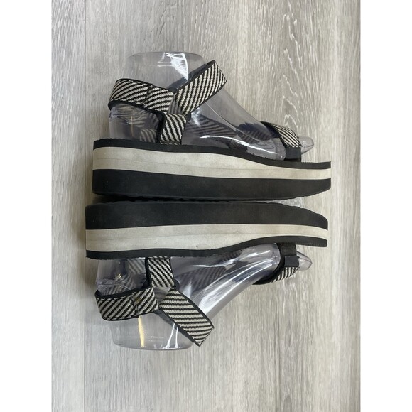 Teva Flatform Universal 1008844  Women's Sandals US 7 Black Candy Striped - Picture 5 of 10